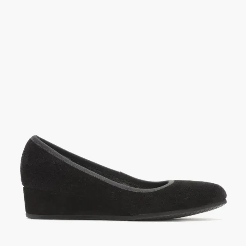 Wedge loafers black color made in Poland Rylko brand